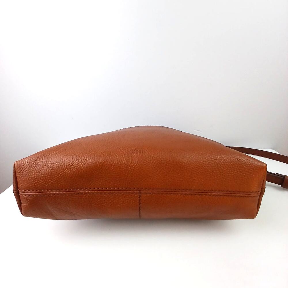 Fossil Fiona Large Crossbody Bag-Brown Pebbled Leather EUC $180 - Picture 4 of 5
